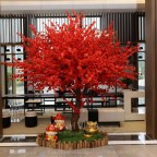 Cây hoa đào giả trang trí 